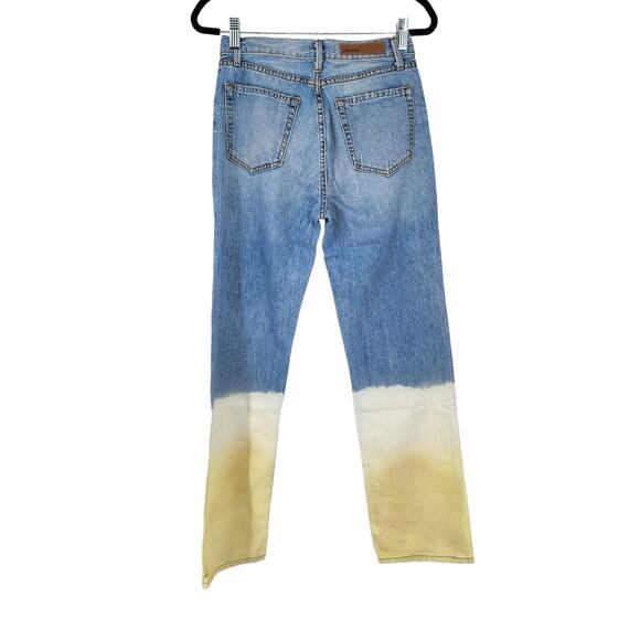 GRLFRND Button Fly Flare Leg High Rise Emily Jeans In Yellow Horizon Size 23 - Picture 6 of 6